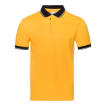 Рубашка поло  мужская STAN с контрастными деталями хлопок/полиэстер 185, 04С, Жёлтый/Чёрный (12/20) (44/XS)
