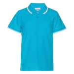 Рубашка поло детская  STAN с окантовкой хлопок/полиэстер 185, 04TJ, Бирюзовый (32) (6 лет)
