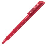 TWISTY, ручка шариковая, белый, пластик Красный