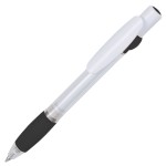 ALLEGRA SWING, ручка шариковая, желтый/белый, прозрачный корпус, белый барабанчик, пластик Черный