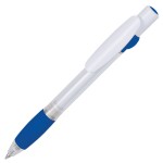 ALLEGRA SWING, ручка шариковая, желтый/белый, прозрачный корпус, белый барабанчик, пластик Синий