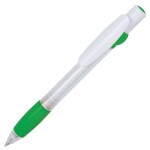 ALLEGRA SWING, ручка шариковая, желтый/белый, прозрачный корпус, белый барабанчик, пластик Зеленый