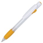 ALLEGRA SWING, ручка шариковая, желтый/белый, прозрачный корпус, белый барабанчик, пластик Желтый