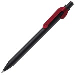 SNAKE, ручка шариковая, бордовый, черный корпус, металл Бордовый