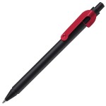 SNAKE, ручка шариковая, бордовый, черный корпус, металл Красный