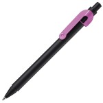 SNAKE, ручка шариковая, бордовый, черный корпус, металл Розовый