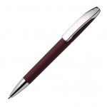Ручка шариковая VIEW, бежевый, покрытие soft touch, пластик/металл Бордовый