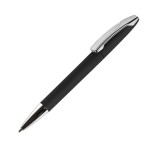 Ручка шариковая VIEW, бежевый, покрытие soft touch, пластик/металл Черный