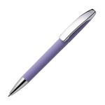 Ручка шариковая VIEW, бежевый, покрытие soft touch, пластик/металл Фиолетовый