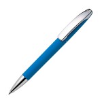 Ручка шариковая VIEW, бежевый, покрытие soft touch, пластик/металл Голубой