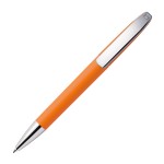Ручка шариковая VIEW, бежевый, покрытие soft touch, пластик/металл Оранжевый