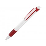 Ручка пластиковая шариковая «Соната» белый/красный