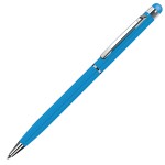 TOUCHWRITER, ручка шариковая со стилусом для сенсорных экранов, белый/хром, металл Голубой
