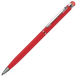 TOUCHWRITER, ручка шариковая со стилусом для сенсорных экранов, белый/хром, металл Красный