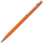 TOUCHWRITER, ручка шариковая со стилусом для сенсорных экранов, белый/хром, металл Оранжевый