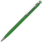 TOUCHWRITER, ручка шариковая со стилусом для сенсорных экранов, белый/хром, металл Зеленый