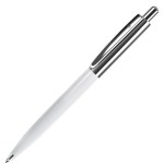 BUSINESS, ручка шариковая, белый/серебристый, металл/пластик Белый