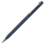 SLIM, ручка шариковая, белый/хром, металл Синий