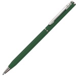 SLIM, ручка шариковая, белый/хром, металл Зеленый