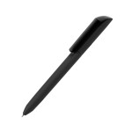 Ручка шариковая FLOW PURE, бирюзовый корпус/прозрачный клип, покрытие soft touch, пластик Черный