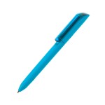 Ручка шариковая FLOW PURE, бирюзовый корпус/прозрачный клип, покрытие soft touch, пластик (устарел) Бирюзовый