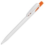 TWIN, ручка шариковая, белый, пластик Оранжевый