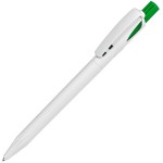 TWIN, ручка шариковая, белый, пластик Зеленый