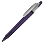 OTTO FROST SAT, ручка шариковая, фростированный белый/серебристый клип, пластик Фиолетовый