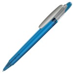 OTTO FROST SAT, ручка шариковая, фростированный белый/серебристый клип, пластик Голубой