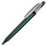 OTTO FROST SAT, ручка шариковая, фростированный белый/серебристый клип, пластик Зеленый