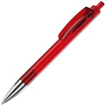 TRIS CHROME LX, ручка шариковая, прозрачный желтый/хром, пластик Красный