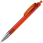 TRIS CHROME LX, ручка шариковая, прозрачный желтый/хром, пластик Оранжевый
