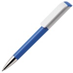 Ручка шариковая TAG, зеленый корпус/белый клип, пластик Синий