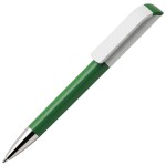 Ручка шариковая TAG, зеленый корпус/белый клип, пластик Зеленый