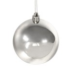 Шар новогодний Gloss, диаметр 8 см., пластик, зеленый Серебро