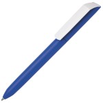 Ручка шариковая FLOW PURE, зеленый корпус/белый клип, пластик Синий