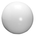 Мяч пляжный надувной, белый, D=40 см (накачан), D=50 см (не накачан), ПВХ