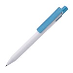 Ручка шариковая Zen, белый/белый, пластик Голубой