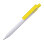 Ручка шариковая Zen, белый/белый, пластик Желтый