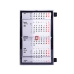 Календарь настольный на 2 года, размер 18,5*11 см, цвет- белый, пластик Черный