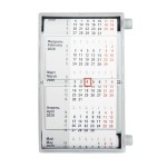 Календарь настольный на 2 года, размер 18,5*11 см, цвет- белый, пластик Серый