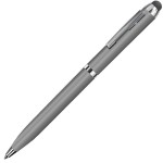 CLICKER TOUCH, ручка шариковая со стилусом для сенсорных экранов, белый/хром, металл Серый