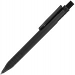 TOWER, ручка шариковая с грипом, темно-серый/черный, металл/прорезиненная поверхность Черный