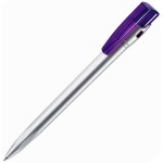 KIKI SAT, ручка шариковая, зеленый/серебристый, пластик Фиолетовый