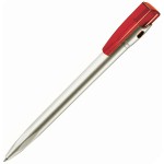 KIKI SAT, ручка шариковая, зеленый/серебристый, пластик Красный