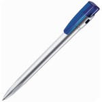 KIKI SAT, ручка шариковая, зеленый/серебристый, пластик Синий