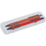 FUTURE, набор ручка и карандаш в прозрачном футляре, зеленый, пластик Красный