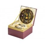 Подарочный набор «Мона Лиза»: блюдо для сладостей, две кружки черный/золотистый