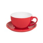 Чайная/кофейная пара CAPPUCCINO, голубой, 260 мл, фарфор Красный
