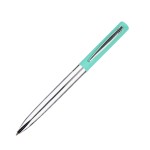 CLIPPER, ручка шариковая, бежевый/хром, металл, покрытие soft touch Бирюзовый